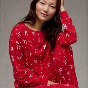 American Eagle Outfitters Red Pajama Set